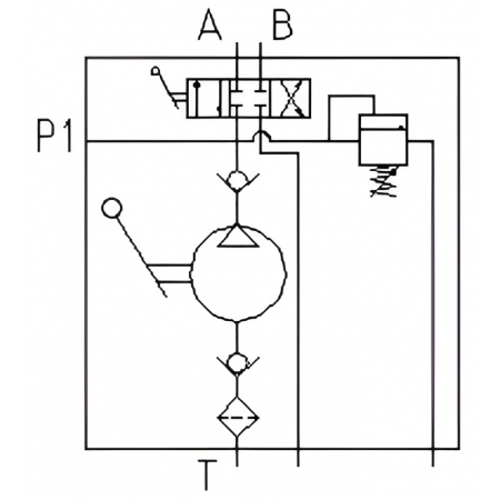 POMPA HYDRAULICZNA RĘCZNA DWUSTRONNA 25cm3 PRBD + ZBIORNIK 3L